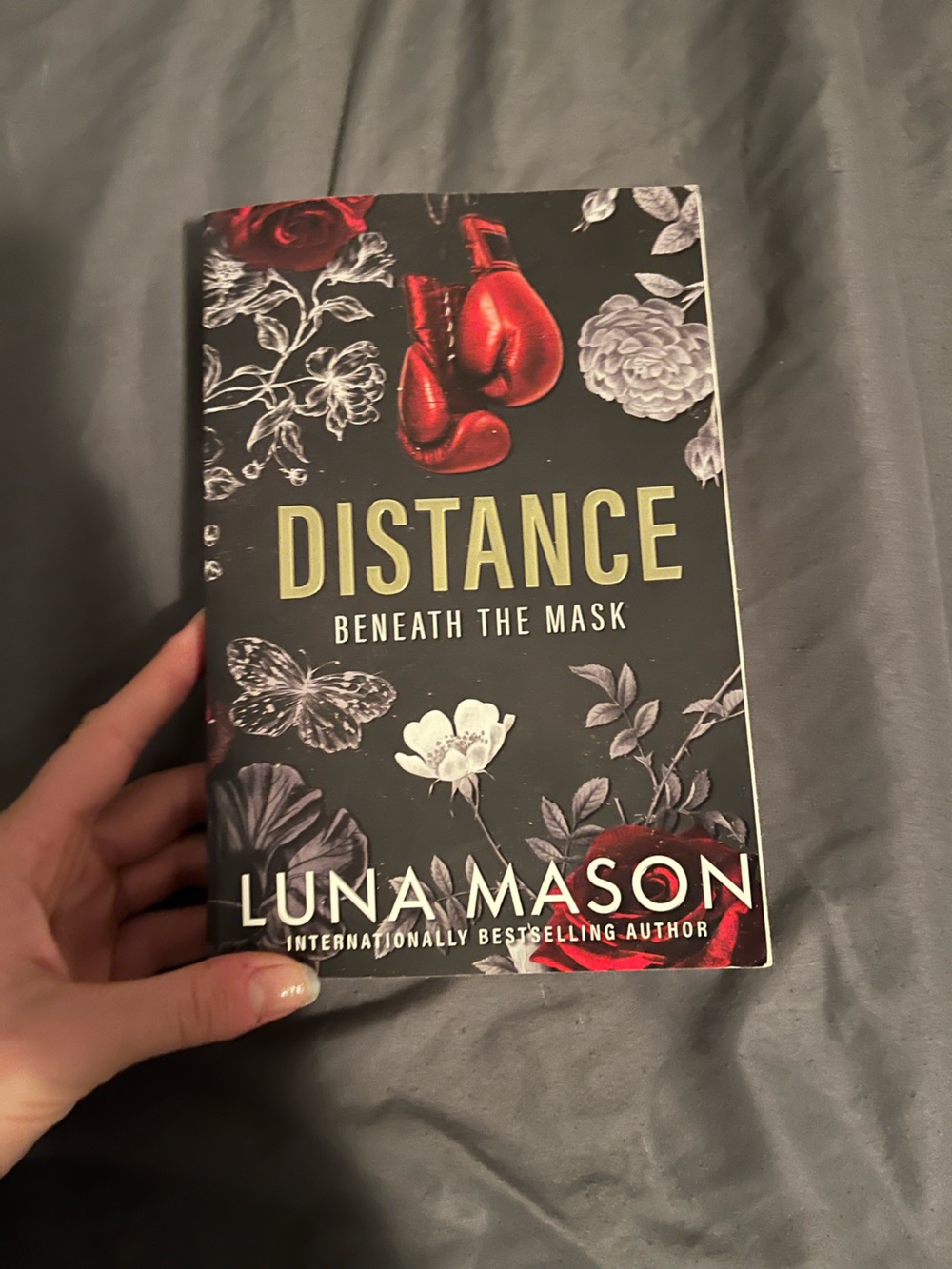 Distance by Luna Maason — Black Cover with Red Accents